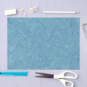 Marmerend Blauw Groen Patroon Tissuepapier (Craft)