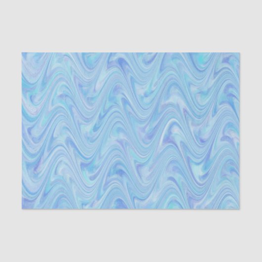 Marmerend Blauw Paarse Patroon Tissuepapier (Voorkant)