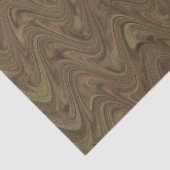 Marmerend bruin groen patroon tissuepapier (Detail)