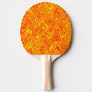Marmerend Oranje geel rood patroon Tafeltennisbatje