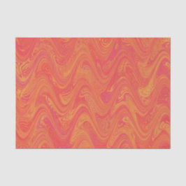 Marmerend Sinaasappel Roze Rood Patroon Tissuepapier