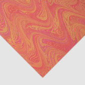 Marmerend Sinaasappel Roze Rood Patroon Tissuepapier (Detail)