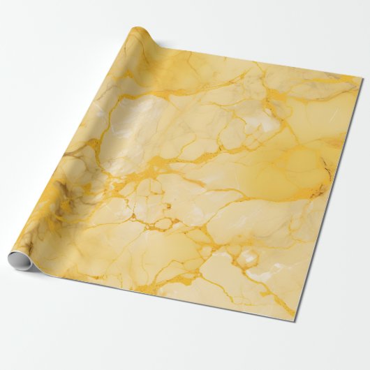 Marmergeel Cadeaupapier (Uitgerold)