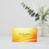 Marmergeel Sinaasappel gebogen decor uitstekend Visitekaartje (Staand voorkant)