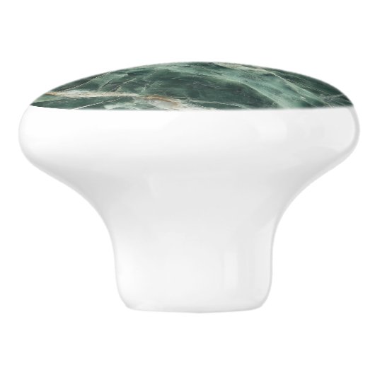 marmergroen patroon keramische knop (Zijkant)