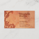 Marmerige achtergrondtextuur rood oranje h767 visitekaartje (Achterkant)