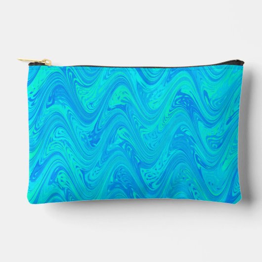 Marmering Blauw Groen Patroon Klein Etui (Voorkant)