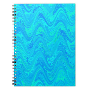 Marmering Blauw Groen Patroon Notitieboek