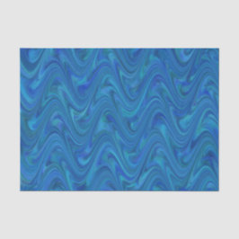 Marmering Blauw Groen Patroon Tissuepapier
