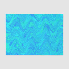 Marmering Blauw Groen Patroon Tissuepapier