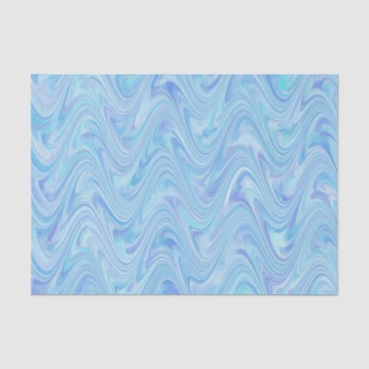 Marmering Blauw Paars Patroon Tissuepapier (Voorkant)