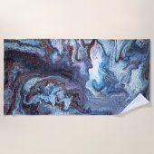Marmering Blauw Strandlaken (Voorkant)