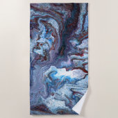 Marmering Blauw Strandlaken (Voorkant)
