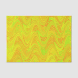 Marmering Geel Groen Oranje Patroon Tissuepapier