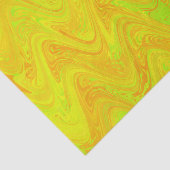 Marmering geel groen Sinaasappel Patroon Tissuepapier (Detail)