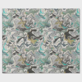 Marmering met turkoois aderen cadeaupapier