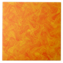 Marmering Oranje Geel Patroon Tegeltje