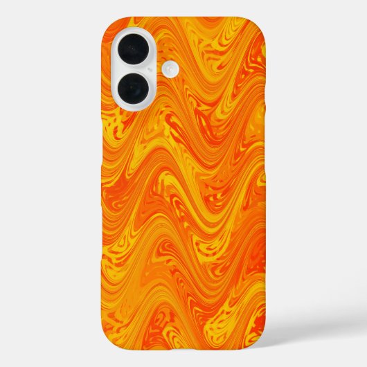 Marmering Oranje Geel Rood Patroon Case-Mate iPhone Case (Achterkant)