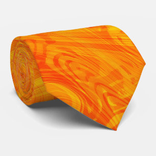 Marmering Oranje Patroon Stropdas
