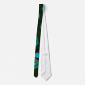 Marmering Retro Blue Green Dot Wave Stropdas (Achterkant)