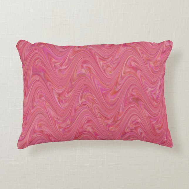 Marmering Roze Patroon Accent Kussen (Voorkant)