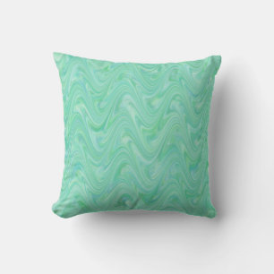 Marmering Teal Groen Patroon Kussen