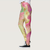 Marmering van abstracte waterverf met rooffunky leggings (Links)