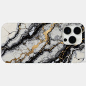 marmering van zwart en goud Case-Mate iPhone case (Achterkant (horizontaal))