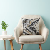 marmering van zwart en goud kussen (Stoel)