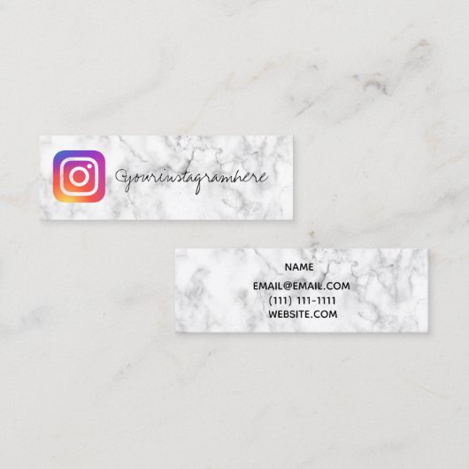 marmerinstagram mini visitekaartje (Voorkant / Achterkant)