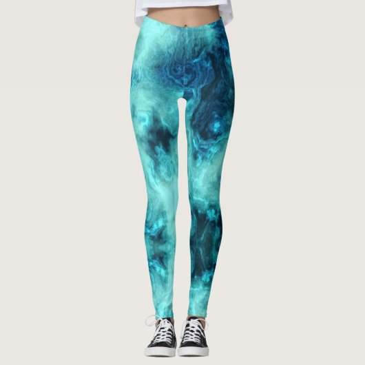 marmerjade leggings (Voorkant)