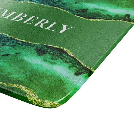 marmernaam van de marmer van Emerald green agate Snijplank (Hoek)