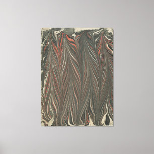 Marmerpapier (ingetrokken kam) canvas afdruk