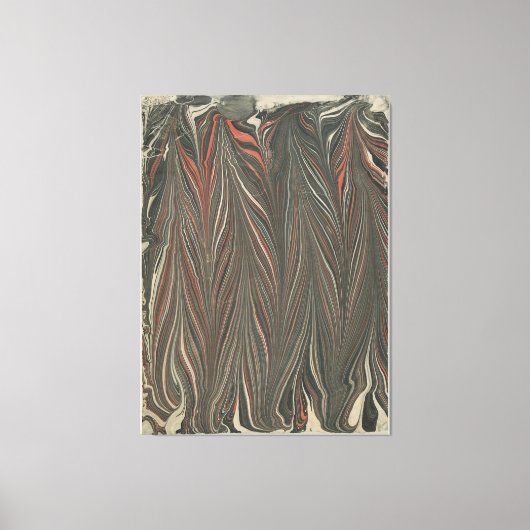 Marmerpapier (ingetrokken kam) canvas afdruk (Voorkant)