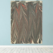 Marmerpapier (ingetrokken kam) canvas afdruk (Insitu (Houten vloer))