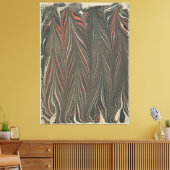 Marmerpapier (ingetrokken kam) canvas afdruk (Insitu (Woonkamer))