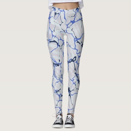 Marmerpatroon-1 Leggings (Voorkant)