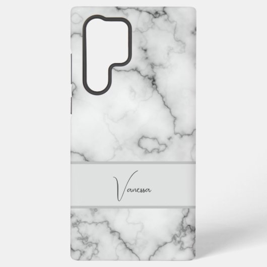 Marmerpatroon Personalisatie Samsung Galaxy Hoesje (Achterkant)