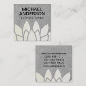 Marmerrijke achtergrond Lotus Flower Vierkante Visitekaartje (Voorkant / Achterkant)