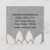 Marmerrijke achtergrond Lotus Flower Vierkante Visitekaartje (Achterkant)