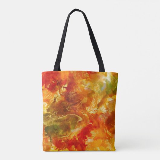 Marmerrood, sinaasappel, goud, inktprint canvas ta tote bag (Achterkant)
