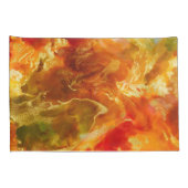 Marmerrood, sinaasappel, gouden, inktdruk kussensloop (Achterkant-Rechts)