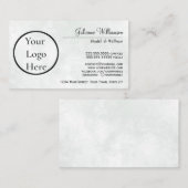 Marmerstaal Blauw Uw Logo Eenvoudige Professional Visitekaartje (Voorkant / Achterkant)