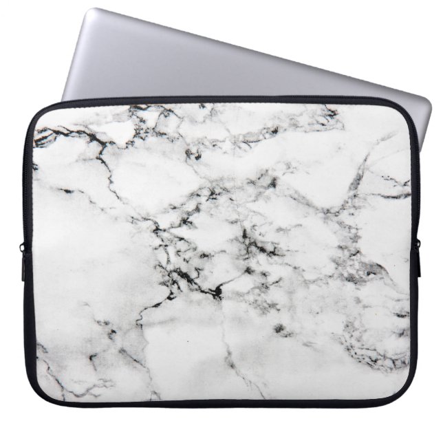 Marmertextuur Laptop Sleeve (Voorkant)
