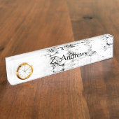 Marmertextuur Naambordje (Zijkant)