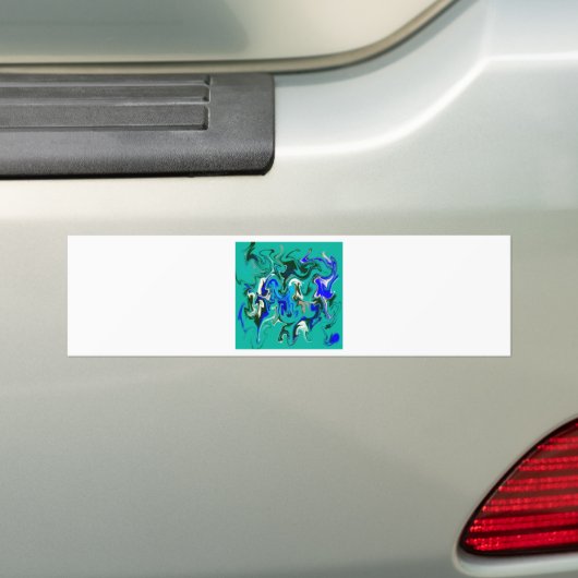 Marmertextuur van Turquoise Bumpersticker (Op auto)