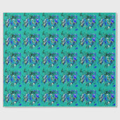 Marmertextuur van Turquoise Cadeaupapier (Vlak)