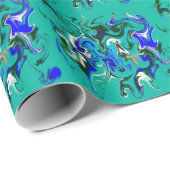 Marmertextuur van Turquoise Cadeaupapier (Rol Hoek)