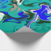 Marmertextuur van Turquoise Cadeaupapier (Hoek)