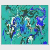 Marmertextuur van Turquoise Cadeaupapier (Vlak)